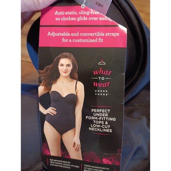 Maidenform Womens 34C Black Convertible Body Shaper Built-In Bra DMS108 NWT - Picture 7 of 8